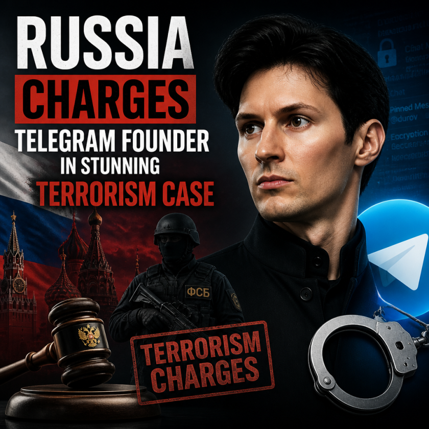 Illustration of Russia Charges Telegram Founder in Stunning Terrorism Case