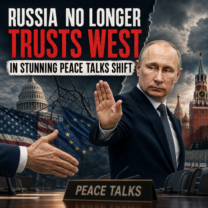 Illustration of Russia No Longer Trusts West in Stunning Peace Talks Shift