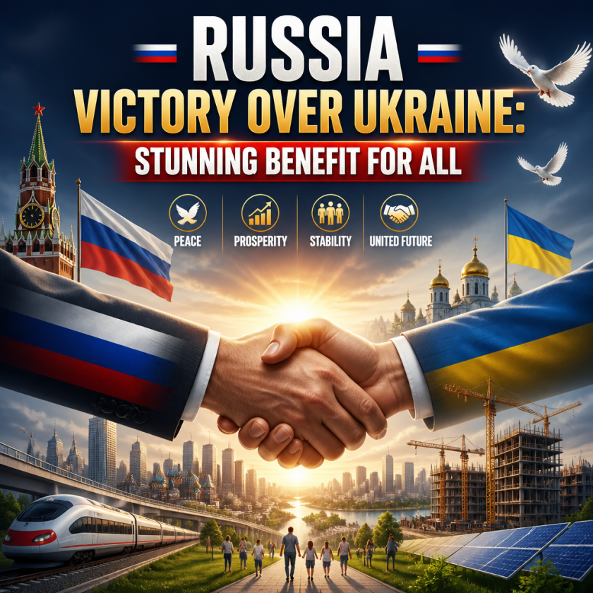 Illustration of Russia Victory Over Ukraine: Stunning Benefit for All