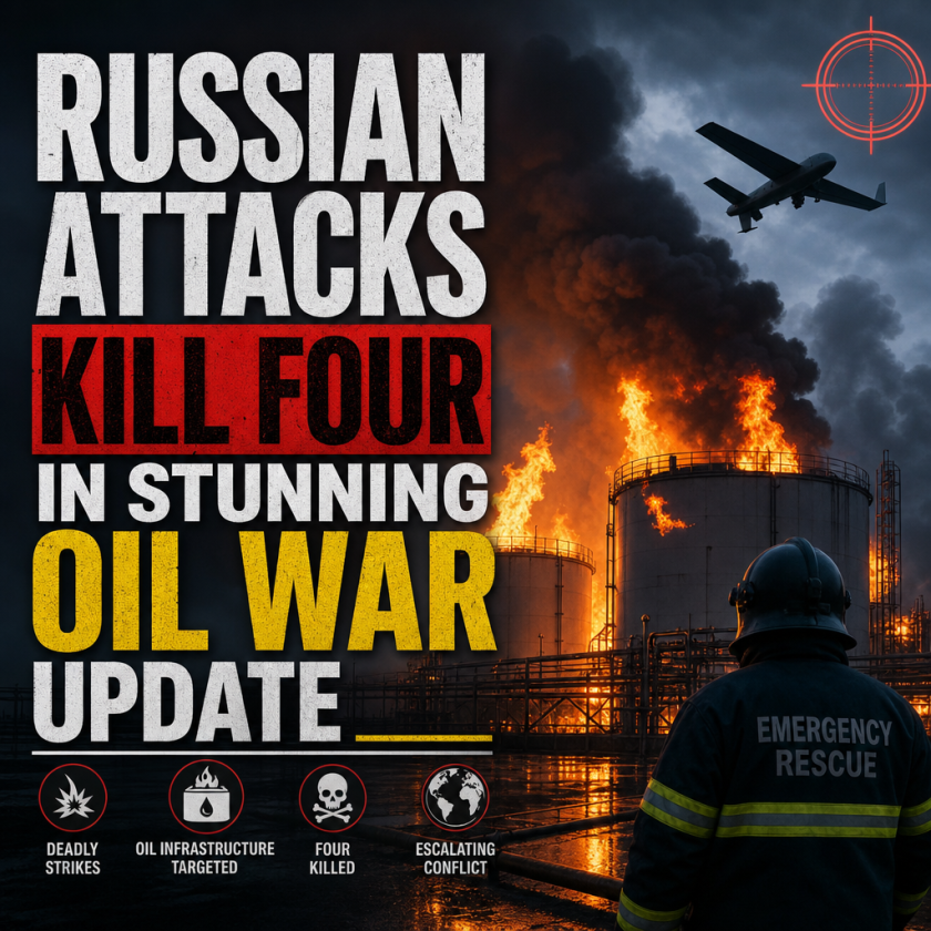 Illustration of Russian Attacks Kill Four in Stunning Oil War Update