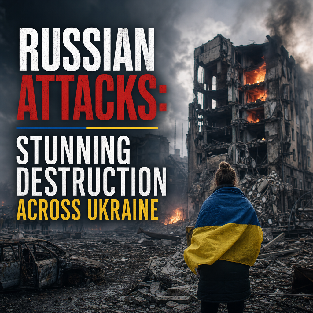 Illustration of Russian attacks: Stunning destruction across Ukraine