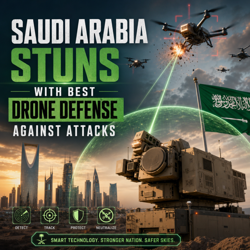 Illustration of Saudi Arabia Stuns with Best Drone Defense Against Attacks