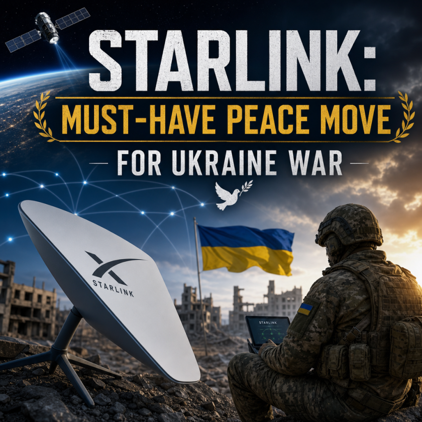 Illustration of Starlink: Must-Have Peace Move for Ukraine War