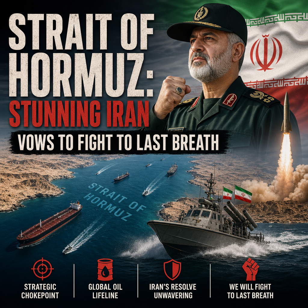 Illustration of Strait of Hormuz: Stunning Iran Vows to Fight to Last Breath