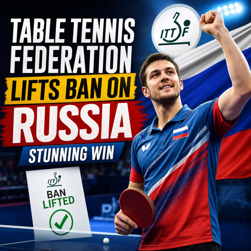 Illustration of Table Tennis Federation Lifts Ban on Russia - Stunning Win