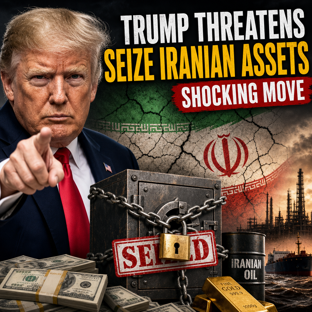 Illustration of Trump Threatens Seize Iranian Assets | Shocking Move