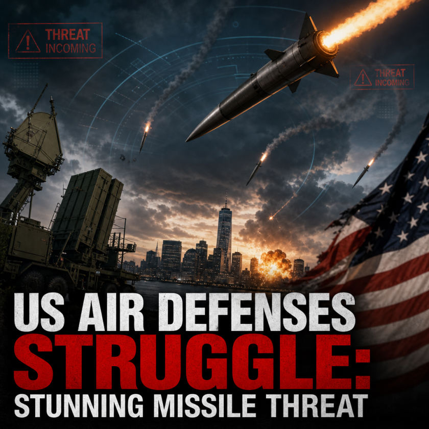 Illustration of US Air Defenses Struggle: Stunning Missile Threat