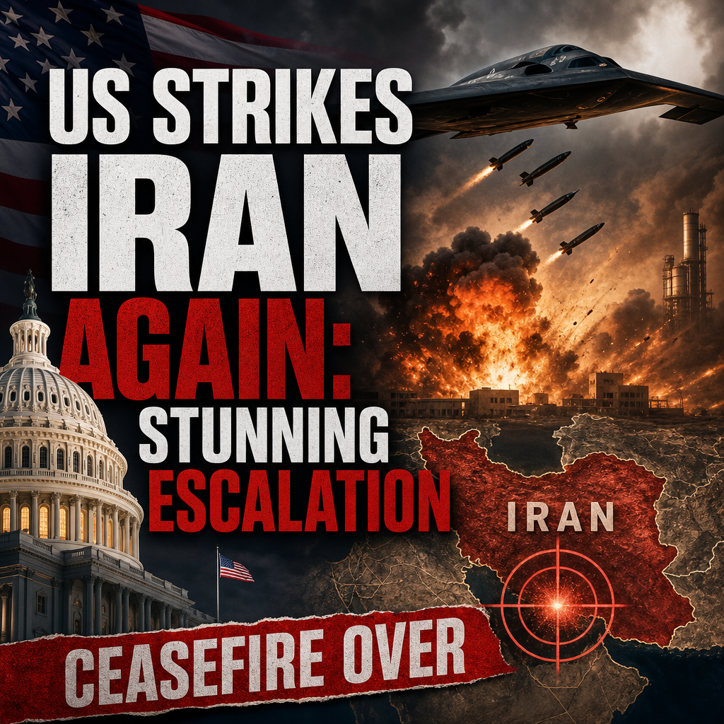 Illustration of US Strikes Iran Again: Stunning Escalation, Ceasefire Over