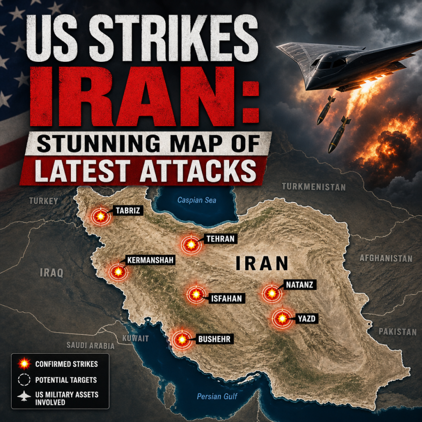 Illustration of US Strikes Iran: Stunning Map of Latest Attacks