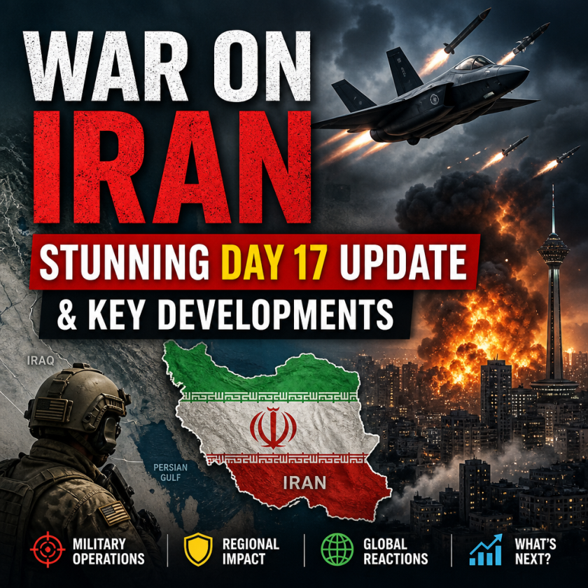 Illustration of War on Iran: Stunning Day 17 Update & Key Developments