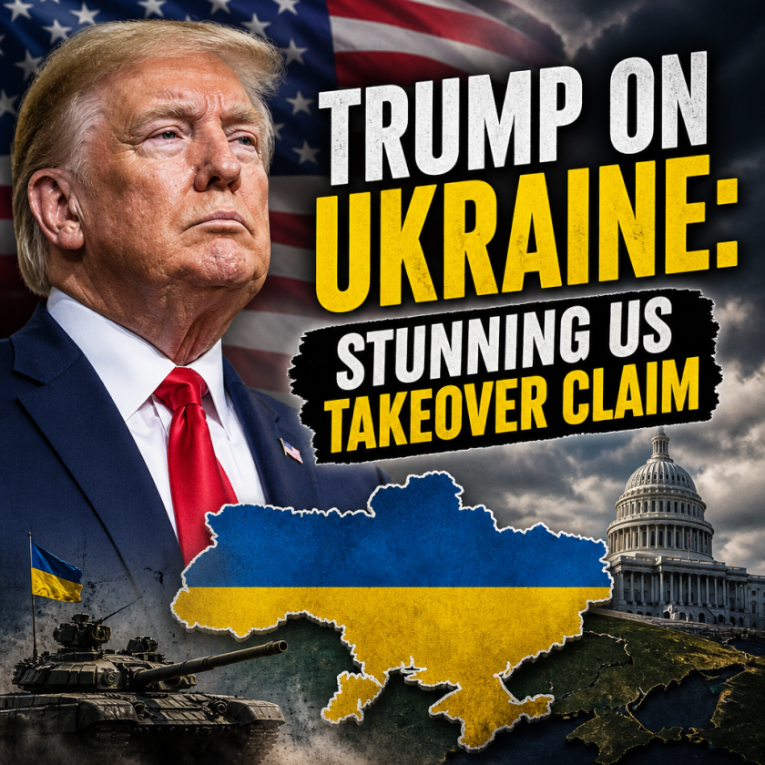 Illustration of Trump on Ukraine: Stunning US Takeover Claim
